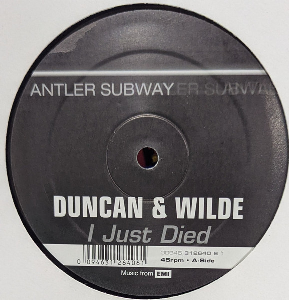 Duncan & Wilde - I Just Died | Emi Music Belgium (00946 312640 6 1) - main