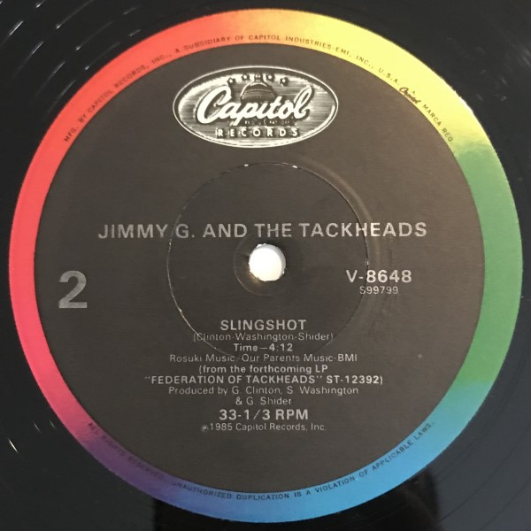 Jimmy G. & The Tackheads - Lies | Capitol Records (V-8648) - 2