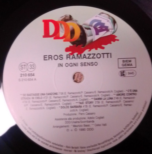 Eros Ramazzotti - In Ogni Senso | DDD (210 654) - 3 Eros Ramazzotti - In Ogni Senso | DDD (210 654) - 3