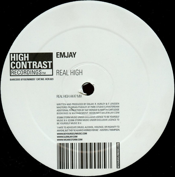 Emjay - Real High | High Contrast Recordings (HCR.023) - 3