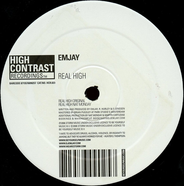 Emjay - Real High | High Contrast Recordings (HCR.023) - 4