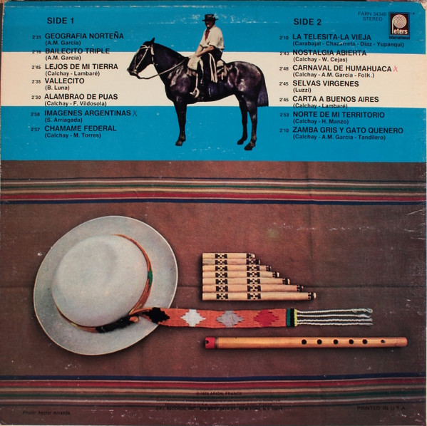 Los Calchakis - Music Of The Argentine: Los Calchakis Vol. 8 (Calchakis Second Gold Record) | Arion (FARN 34340) - 2