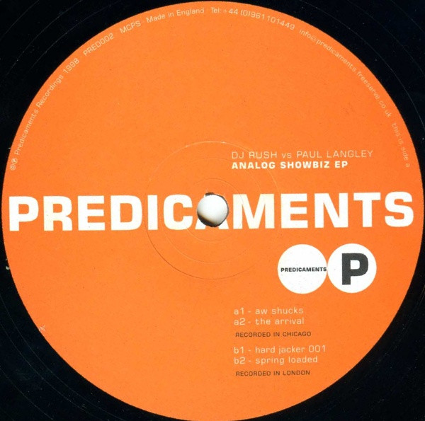 DJ Rush vs Paul Langley - Analog Showbiz EP | Predicaments (PRED002)