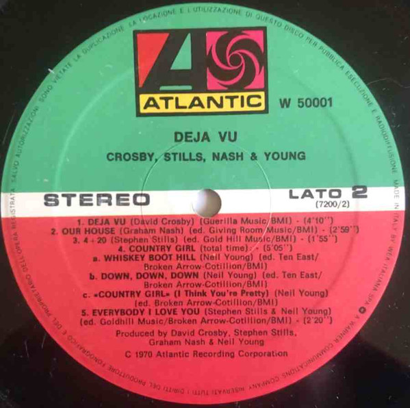 Crosby, Stills, Nash & Young - Déjà Vu | Atlantic (W 50001) - 3 Crosby, Stills, Nash & Young - Déjà Vu | Atlantic (W 50001) - 3