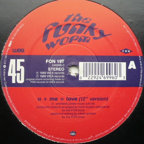 Funky Worm - U+Me=Love | Fon Records (FON 19T) - 2 Funky Worm - U+Me=Love | Fon Records (FON 19T) - 2