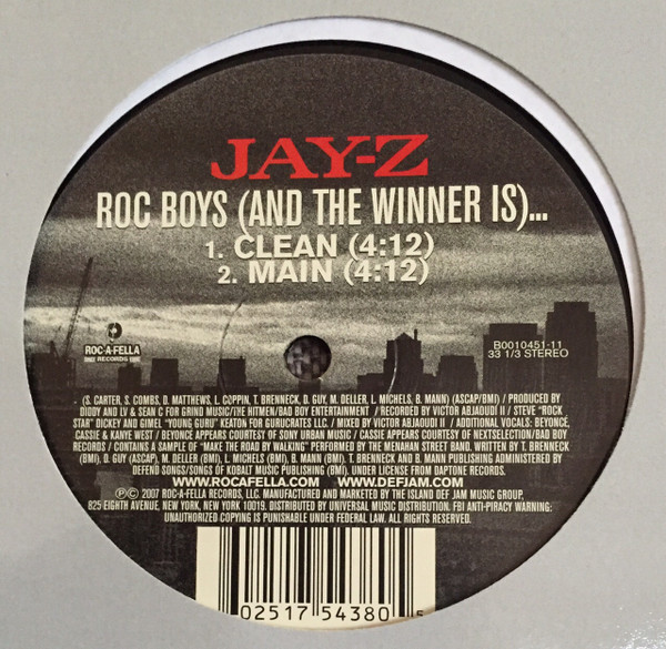 Jay-Z - Roc Boys (And The Winner Is)... | Roc-A-Fella Records (B0010451-11) Jay-Z - Roc Boys (And The Winner Is)... | Roc-A-Fella Records (B0010451-11)