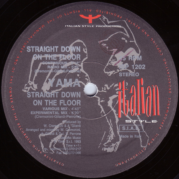 Yama - Straight Down On The Floor | Italian Style Production (ISP 1202)