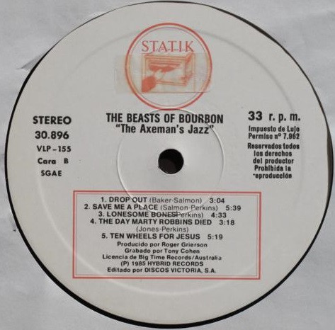 The Beasts Of Bourbon - The Axeman's Jazz | Victoria (VLP-155) - 4 The Beasts Of Bourbon - The Axeman's Jazz | Victoria (VLP-155) - 4