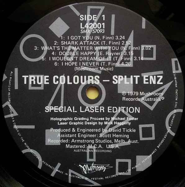 Split Enz - True Colours | Mushroom (L 42001) - 3 Split Enz - True Colours | Mushroom (L 42001) - 3