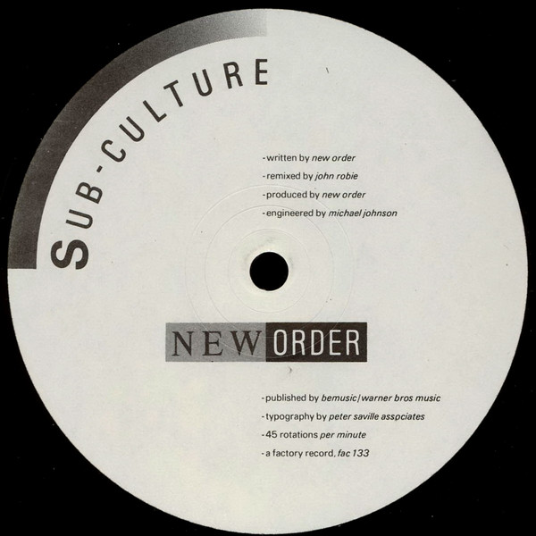 New Order - Sub-Culture | Factory (fac 133)