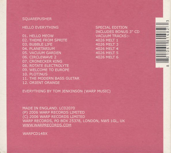 Squarepusher - Hello Everything | Warp Records (WARPCD148) - 2
