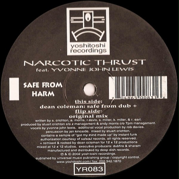 Narcotic Thrust Feat. Yvonne John-Lewis - Safe From Harm | Yoshitoshi Recordings (YR083) - 3