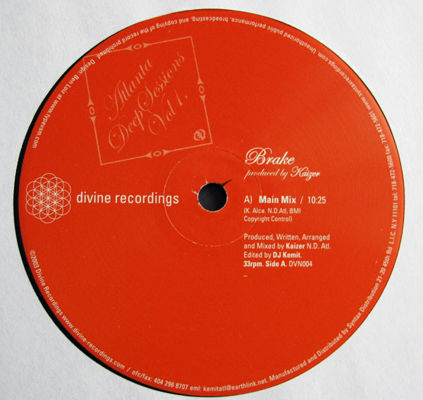 Various - Atlanta Deep Sessions Vol. 1 | Divine Recordings (DVN004) Various - Atlanta Deep Sessions Vol. 1 | Divine Recordings (DVN004)