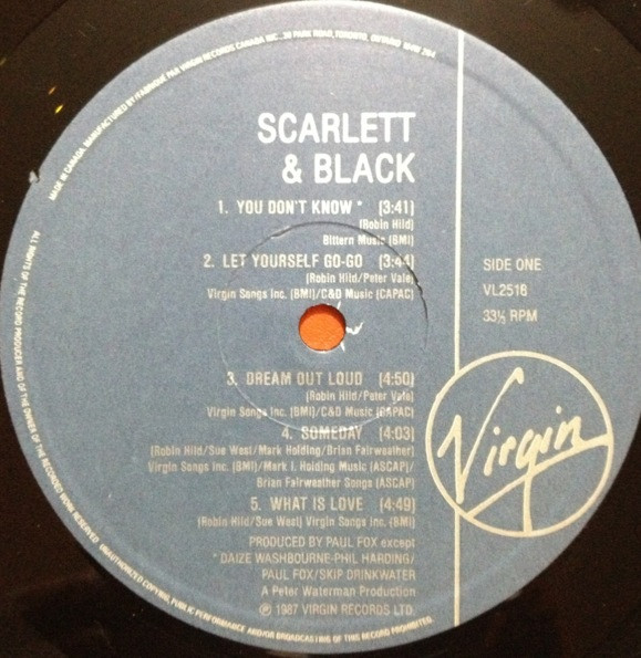Scarlett & Black - Scarlett And Black | Virgin (VL2518) - 3