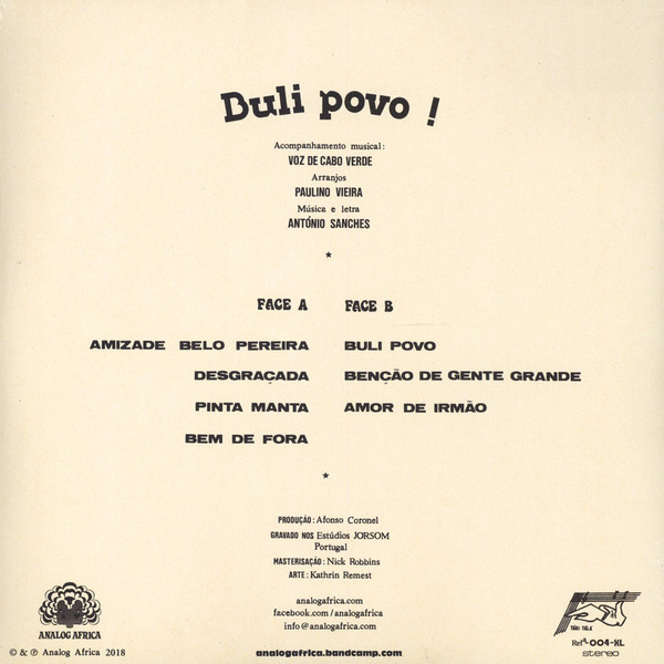 António Sanches - Buli Povo | Analog Africa (AADE 08)