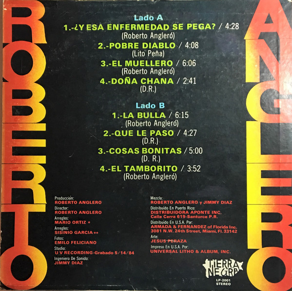 Roberto Angleró - Roberto Anglero | Tierra Negra (LP-2001) - 2