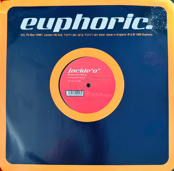 Jackie 'O' - Breakfast At Tiffany's / Love Found Me  / One Of Us | Euphoric (12UPHO5) - main
