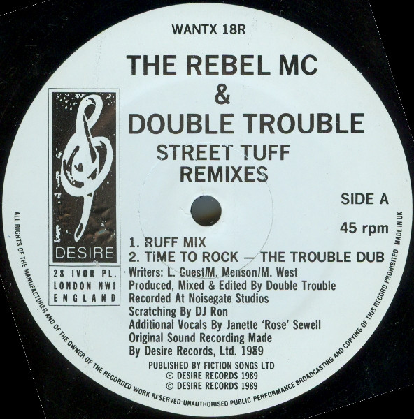 Rebel MC & Double Trouble - Street Tuff Remixes | Desire Records (WANTX 18R) - 2 Rebel MC & Double Trouble - Street Tuff Remixes | Desire Records (WANTX 18R) - 2