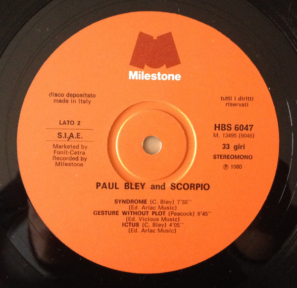 Paul Bley & Scorpio - Paul Bley & Scorpio | Milestone (MSP 9046) - 4