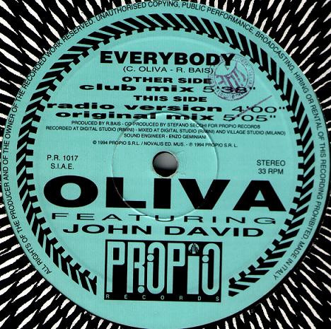 Oliva Featuring John David - Everybody | Propio Records (PR 1017) - main