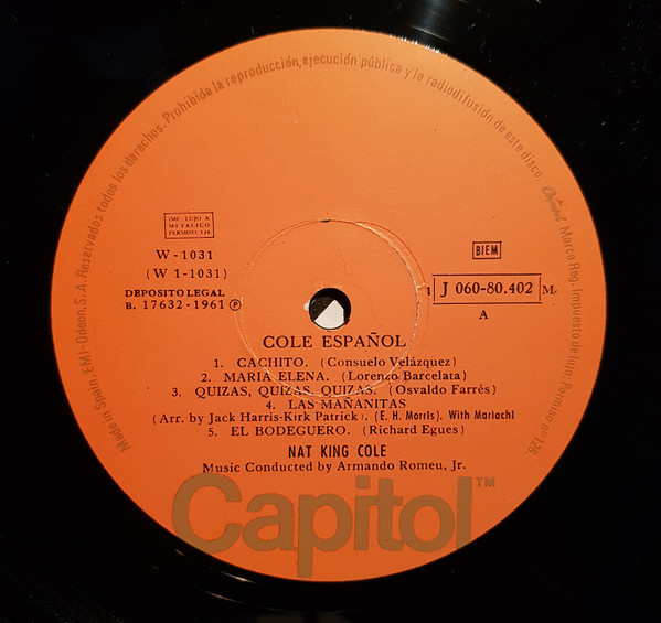 Nat King Cole - Cole Español | Capitol Records (1J060-80.402) - 3