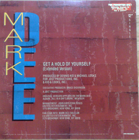 Mark Dee - Get A Hold Of Yourself (Extended Version) | MCA Records (MCA-24012)
