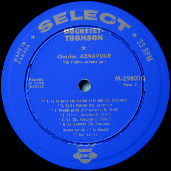 Charles Aznavour - Je T'Aime Comme Ça | Select (M-298.010) - 4