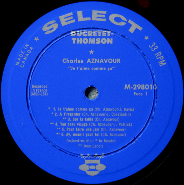 Charles Aznavour - Je T'Aime Comme Ça | Select (M-298.010) - 3