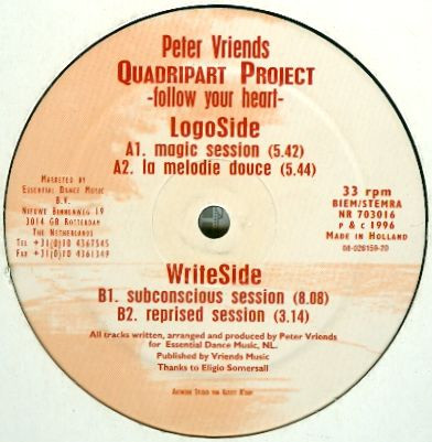 Peter Vriends , Quadripart Project - Follow Your Heart | Natural Records (NR 703016)