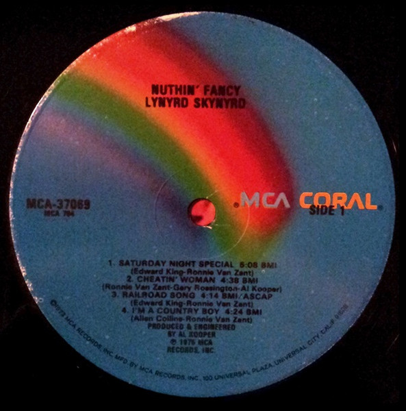 Lynyrd Skynyrd - Nuthin' Fancy | MCA Coral (MCA-37069) - 3