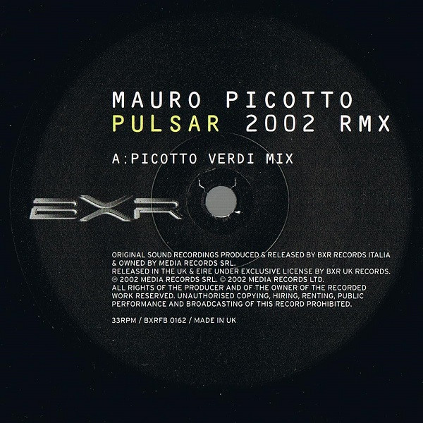 Mauro Picotto - Pulsar 2002 Rmx | BXR UK (BXRFB 0162) - 3
