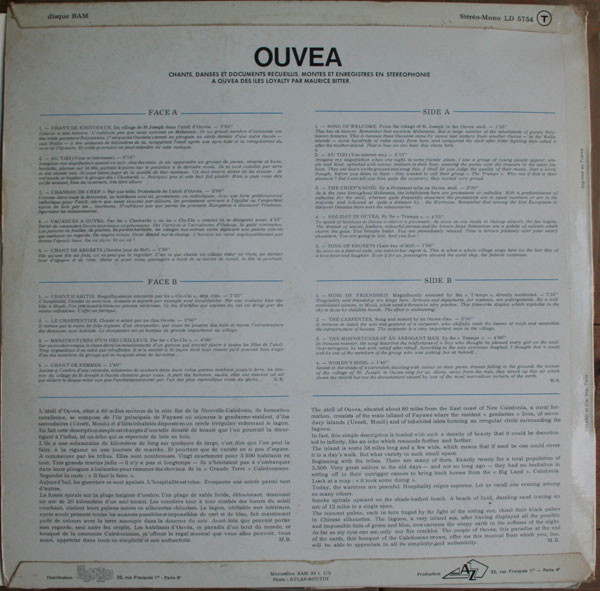 Unknown Artist - Ouvea | BAM (LD 5754) - 2
