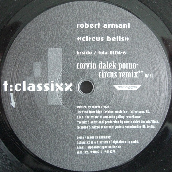 Robert Armani - Circus Bells | T:Classixx (tcla 0104-6) - 3