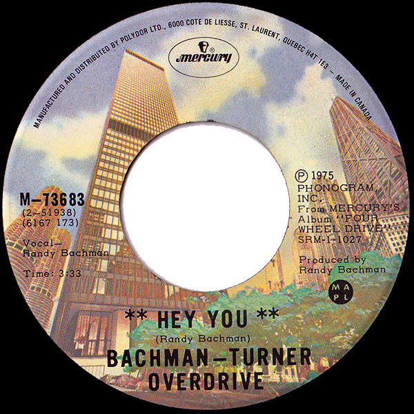 Bachman-Turner Overdrive - Hey You | Mercury (M-73683)