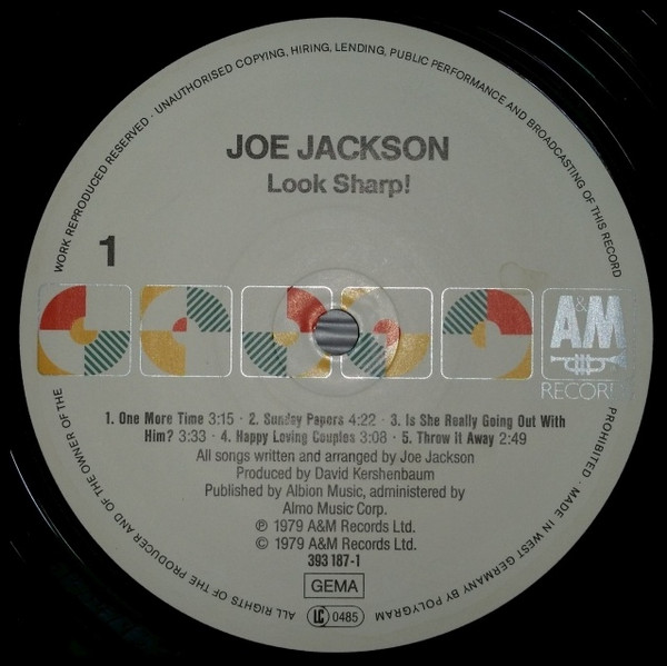 Joe Jackson - Look Sharp! | A&M Records (393 187-1) - 2 Joe Jackson - Look Sharp! | A&M Records (393 187-1) - 2