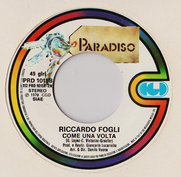 Riccardo Fogli - Che Ne Sai | Paradiso (PRD 10158) - 4