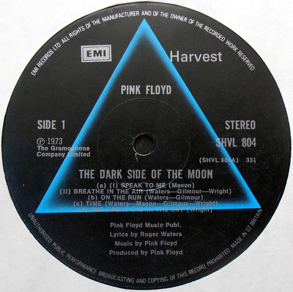 Pink Floyd - The Dark Side Of The Moon | Harvest (SHVL 804) - 4