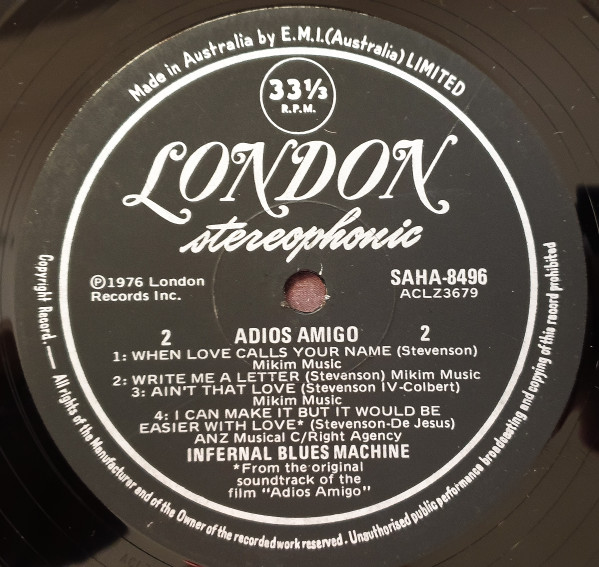 Infernal Blues Machine - Adios Amigo | London Records (SAHA-8496) - 4