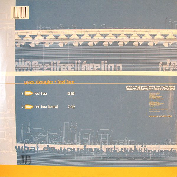 Yves Deruyter - Feel Free | Bonzai Germany (BONZAI 013-12) - 2