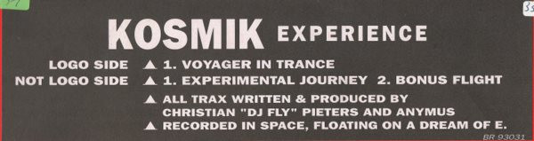 Kosmik Experience - Voyager In Trance | Bonzai Records (BR 93031) - 3