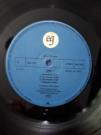 King Crimson - Beat | EG (2311 156) - 4