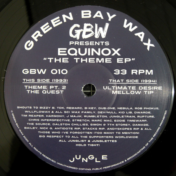 Equinox - The Theme EP | Green Bay Wax (GBW 010) - main