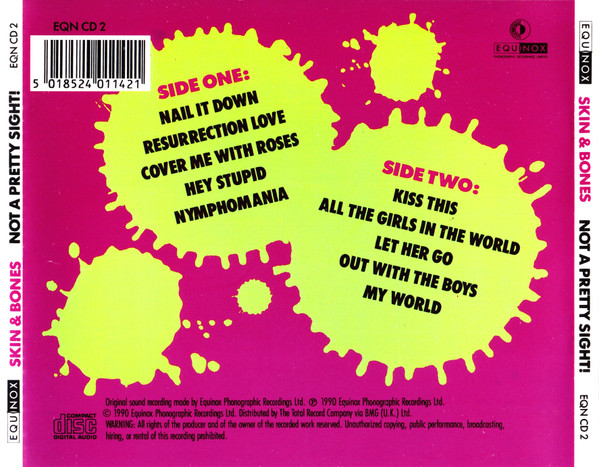 Skin & Bones - Not A Pretty Sight CD | Equinox Recordings (EQNCD 2) - 2