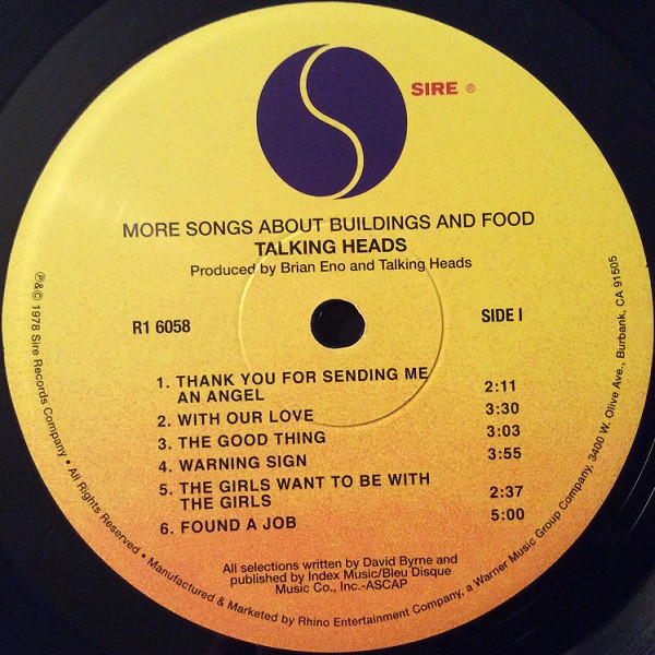 Talking Heads - More Songs About Buildings And Food | Sire (R1 6058) - 3