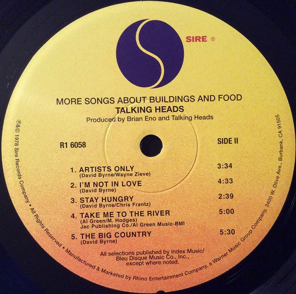 Talking Heads - More Songs About Buildings And Food | Sire (R1 6058) - 4