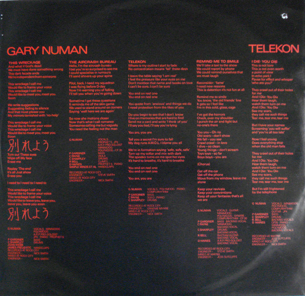 Gary Numan - Telekon | Beggars Banquet (XBEG 19) - 5