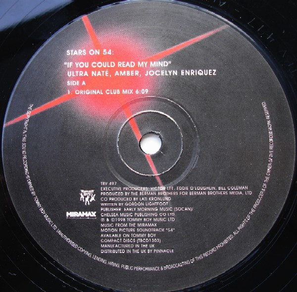 Stars On 54 - If You Could Read My Mind | Tommy Boy (TBV 497) - 3