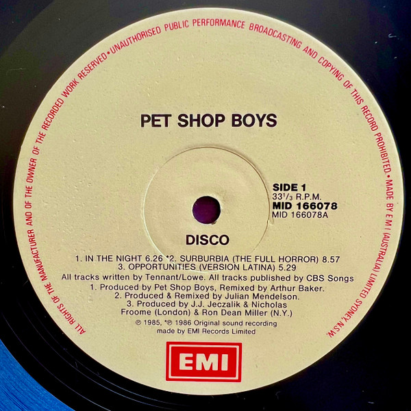 Pet Shop Boys - Disco | EMI (MID 166078) - 3