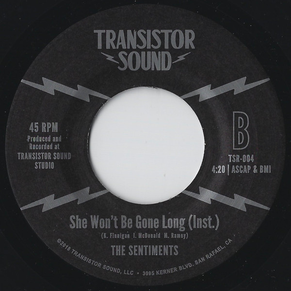 The Sentiments - She Won't Be Gone Long | Transistor Sound (TSR-004) - 2 The Sentiments - She Won't Be Gone Long | Transistor Sound (TSR-004) - 2