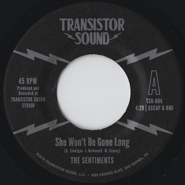 The Sentiments - She Won't Be Gone Long | Transistor Sound (TSR-004) - main The Sentiments - She Won't Be Gone Long | Transistor Sound (TSR-004) - main